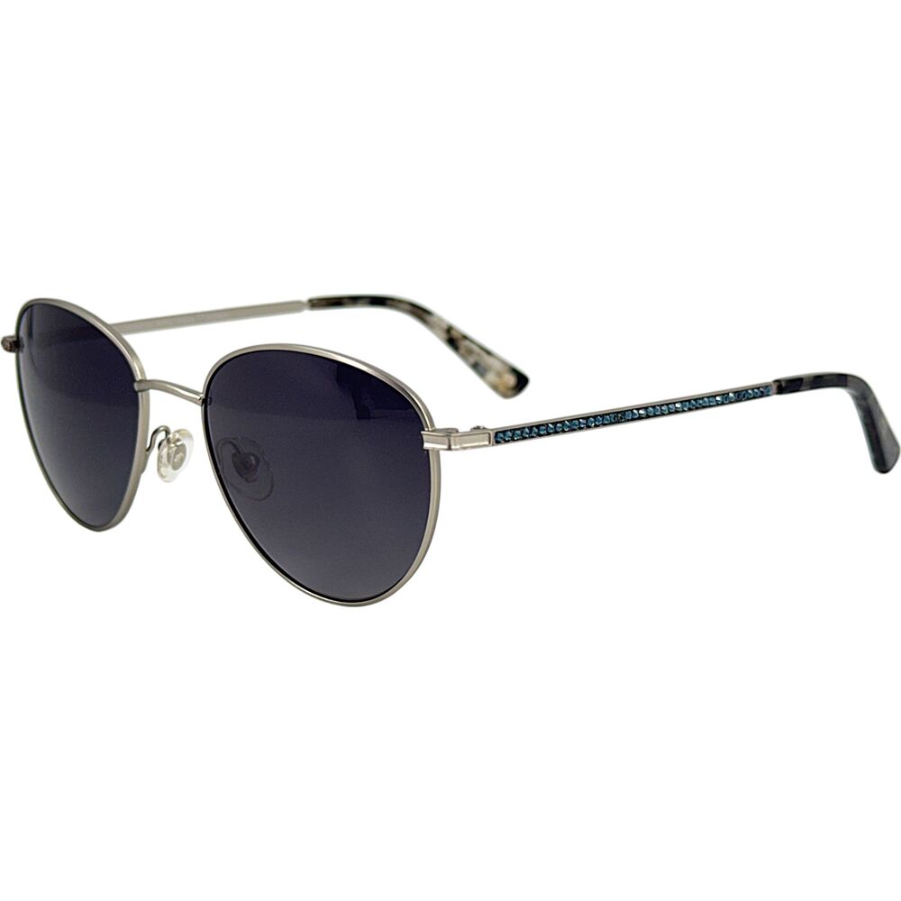 Jimmy Crystal JCS855 Womens Round Metal Sunglass BD0 Silver 52-18